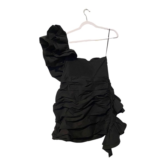 Anthropologie Celia B Kaia Dress One Shoulder Ruffle Mini Party Fall Sz XL NWT - Picture 10 of 14